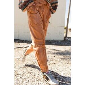 Ulla Johnson Storm Jean In Rust Acid Wash Orange Barrel Pants Size 2 $395